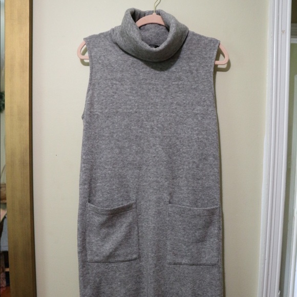 Sleeveless Roll Neck Midi Sweater Dress - Picture 2 of 4